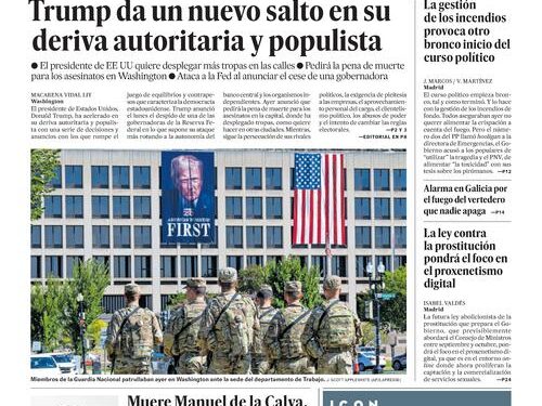 Tropas en Washington y destituciones en la Reserva Federal: Trump abraza la deriva autoritaria en Estados Unidos