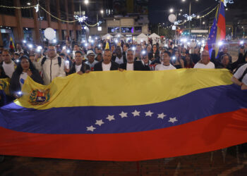 Venezolanos se congregaron en Bogotá para respaldar el Nobel de María Corina Machado