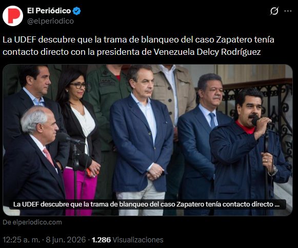 Descubrieron que la trama de blanqueo del caso Zapatero tenía contacto directo con Delcy Rodríguez